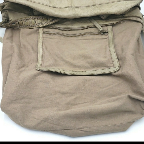 LIEBESKIND Berlin Leather Tote Hobo Crossbody Purse - Picture 8 of 11